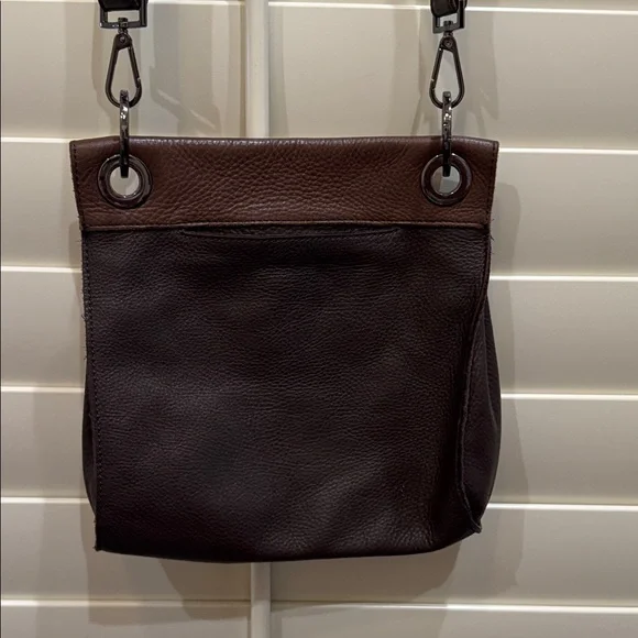 Hammitt Two-Tone Brown Leather Messenger Bag